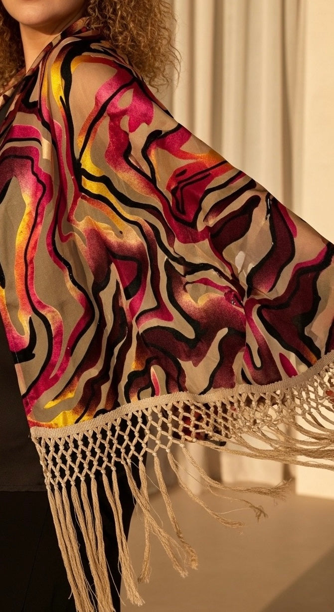 Chiffon Velvet Shawl