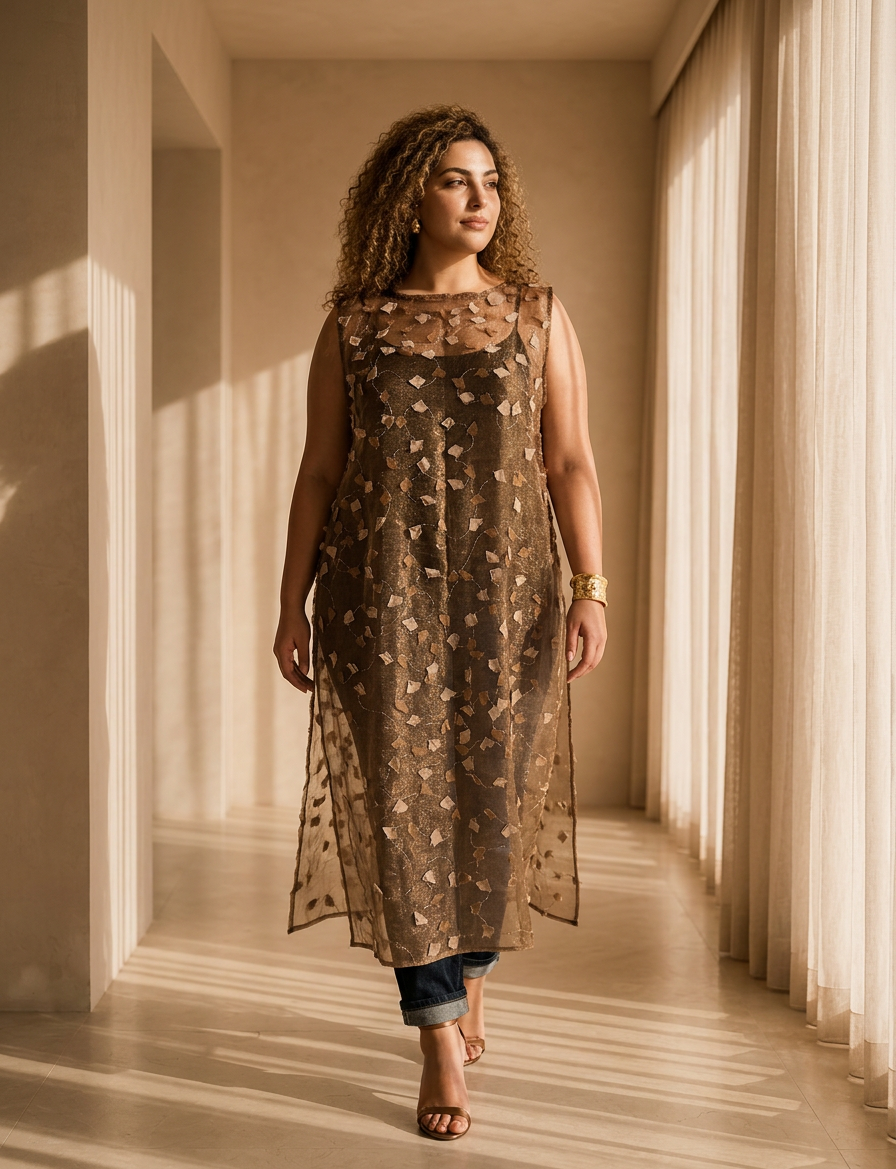 Café Sheer Organza Dress