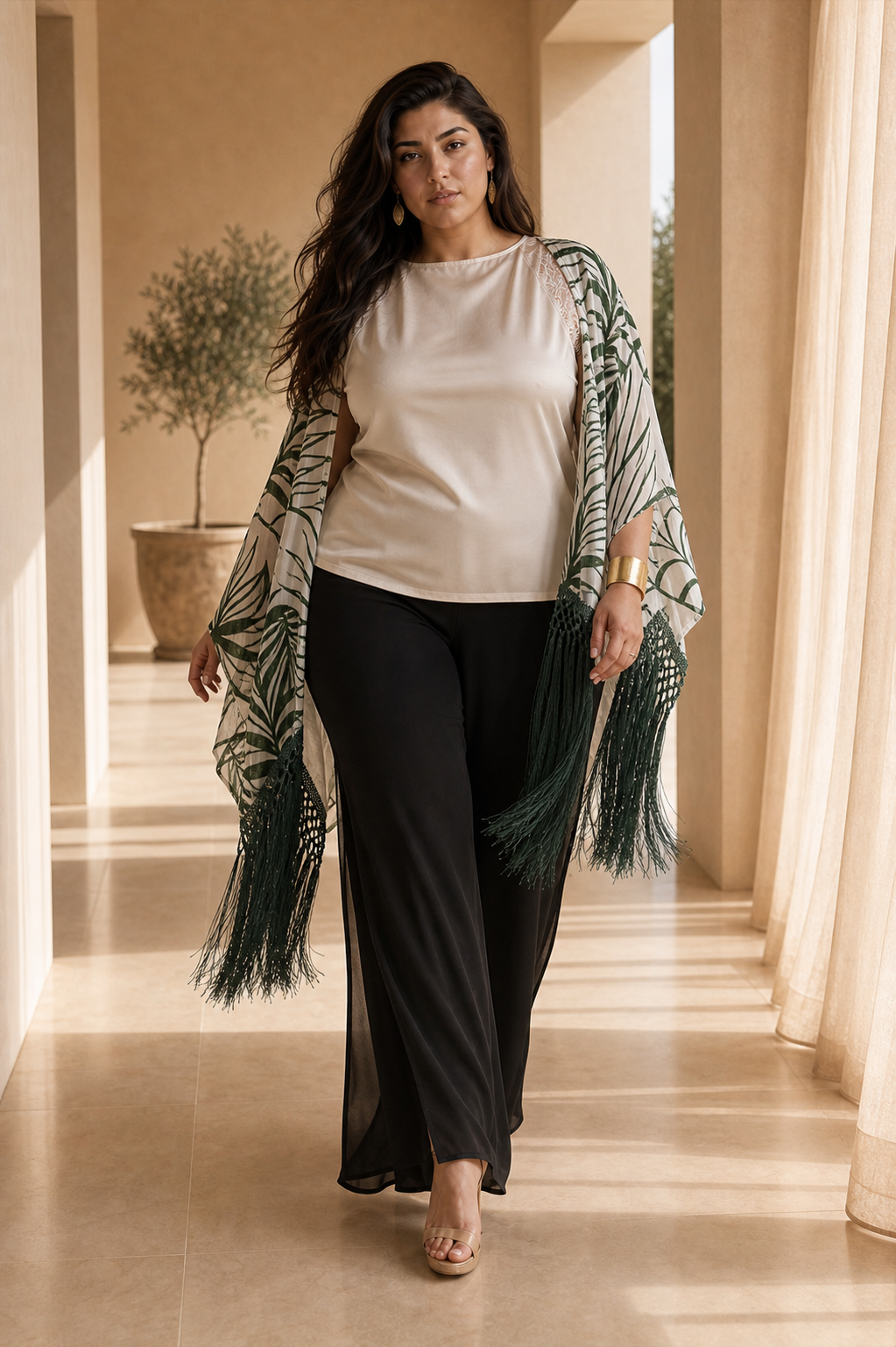Chiffon Velvet Shawl