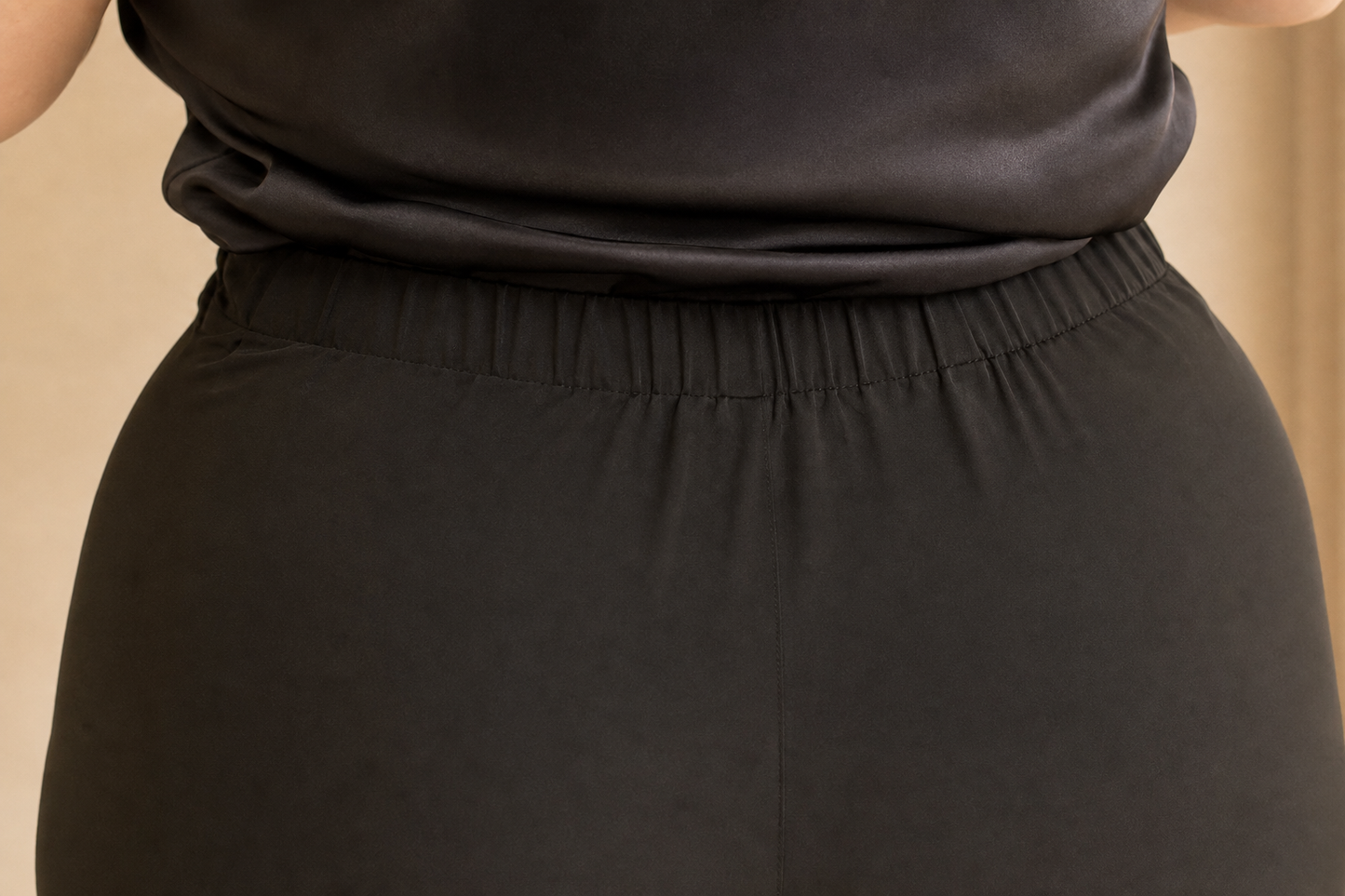 Black Soft-flared Pants