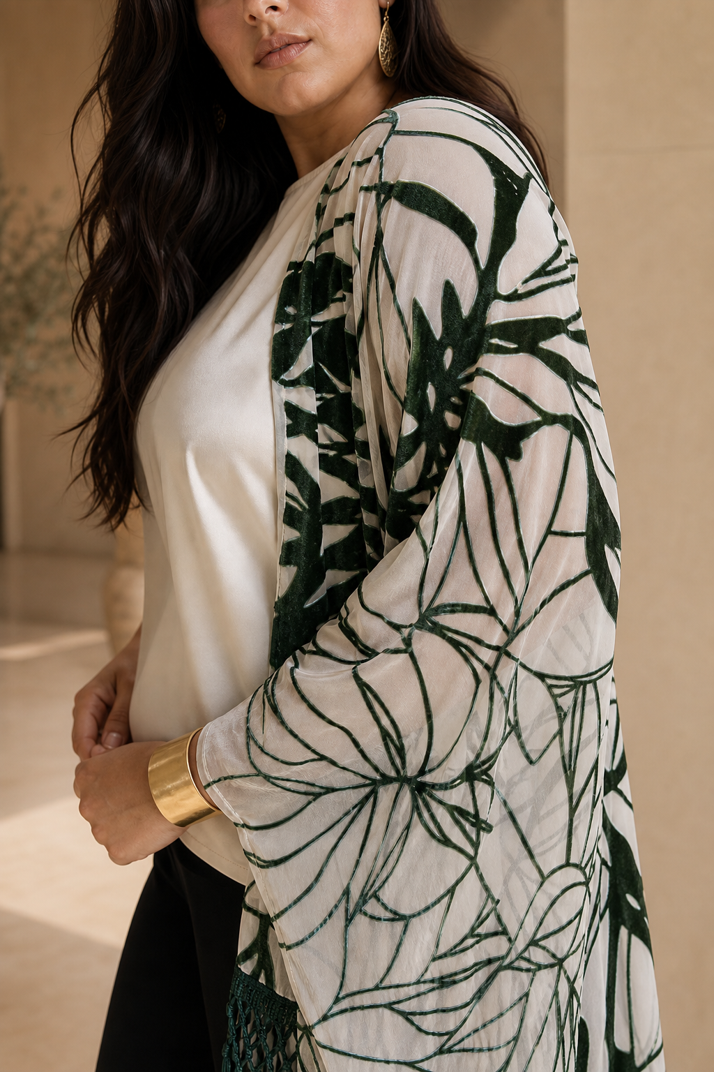 Chiffon Velvet Shawl