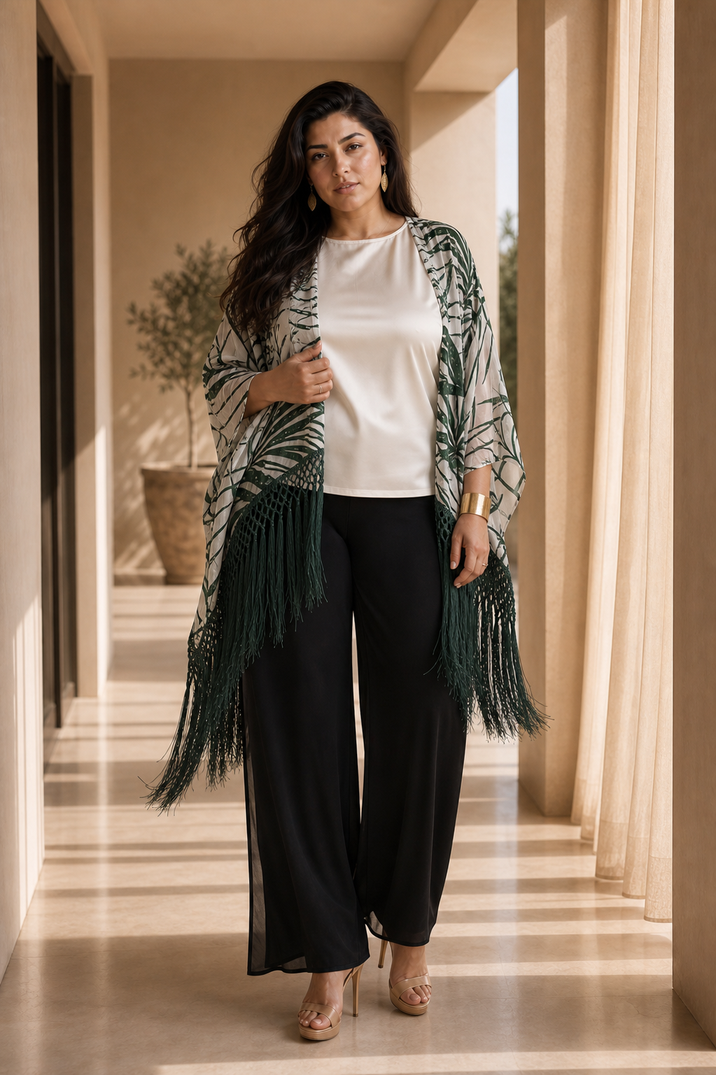 Chiffon Velvet Shawl