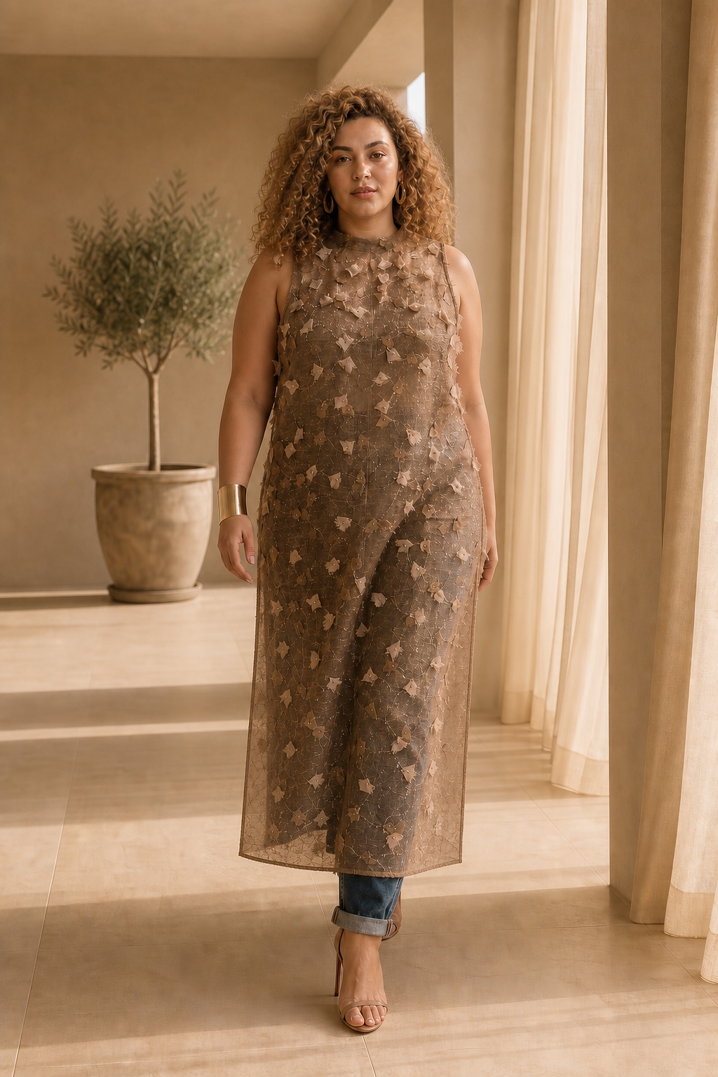 Café Sheer Organza Dress