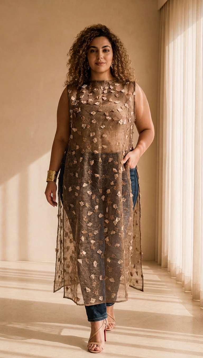 Café Sheer Organza Dress