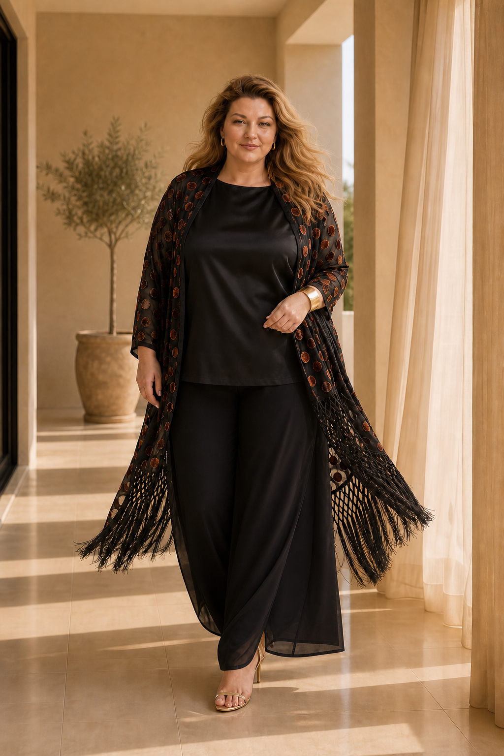 Chiffon Velvet Shawl